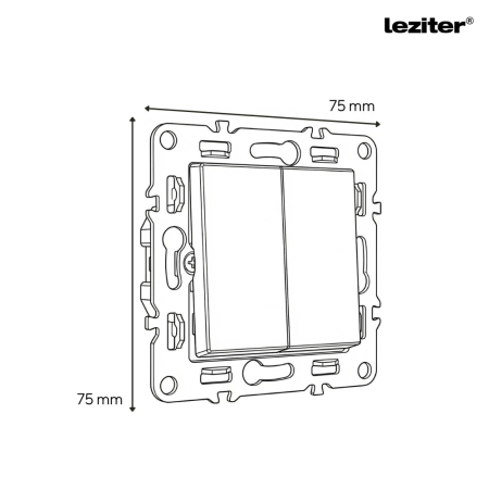 Leziter Nova comutator candelabru fără cadru 105 gri [1]