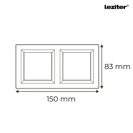 Leziter Nova comutator dublu 106 alb cu cadru dublu [2]