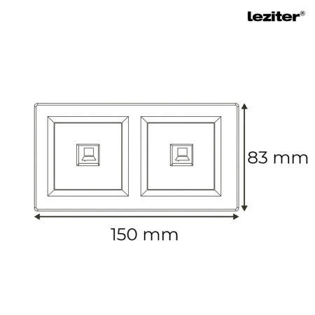 Leziter Nova dublă priză UTP RJA-45 cu cadru alb [2]