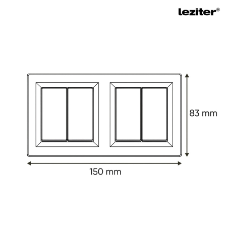 Leziter Nova dublu candelabru comutator 105 cu cadru alb [2]