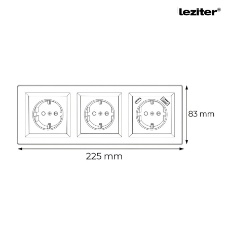 Leziter Nova III două premiu cu conector USB cu cadru alb [2]