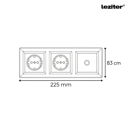 Leziter Nova III două premiu cu priză TV cu cadru alb [2]
