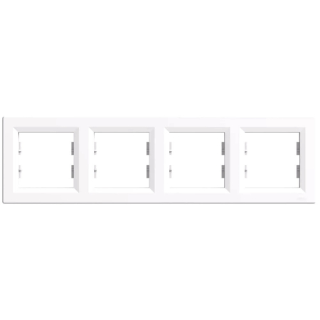 Conector, soclu - Leziter Nova patru rame orizontale alb