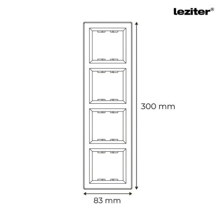 Leziter Nova patru rame orizontale alb [2]