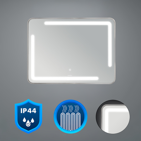 Baie - Leziter Padova 80 oglindă cu detector de prezență cu lumină LED și dezumidificator 80x60 cm