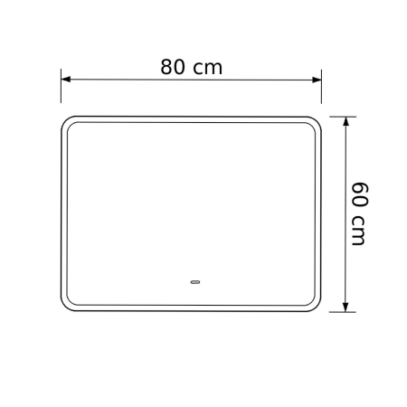 Leziter Padova 80 oglindă cu detector de prezență cu lumină LED și dezumidificator 80x60 cm [2]