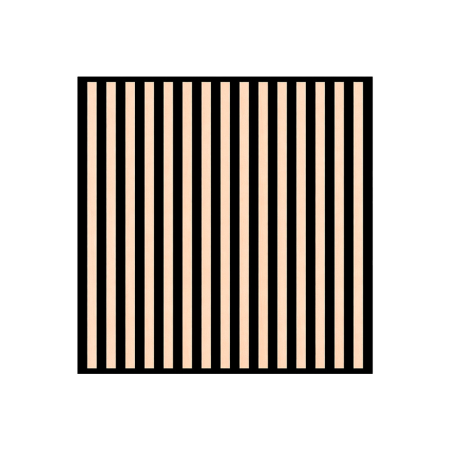 Produse temporar indisponibile - Leziter Panou acustic de perete Deco II cu aspect de bambus, 60x60x1,8 cm