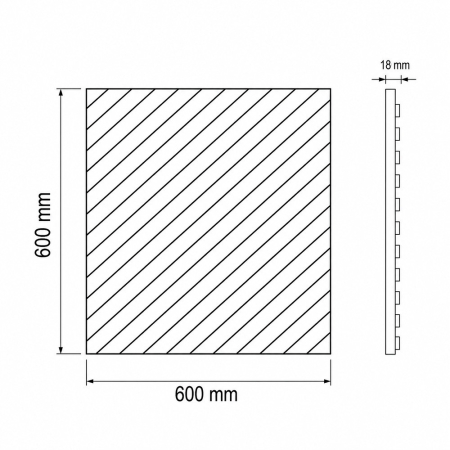 Leziter Panou acustic de perete Deco III cu aspect de bambus, 60x60x1,8 cm [2]