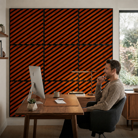 Leziter Panou acustic de perete Deco III cu aspect de nuc, 60x60x1,8 cm [1]