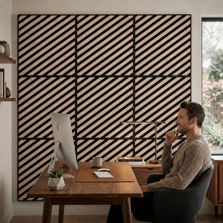 Leziter Panou acustic de perete Deco III cu aspect de stejar tratat cu ulei, 60x60x1,8 cm [1]