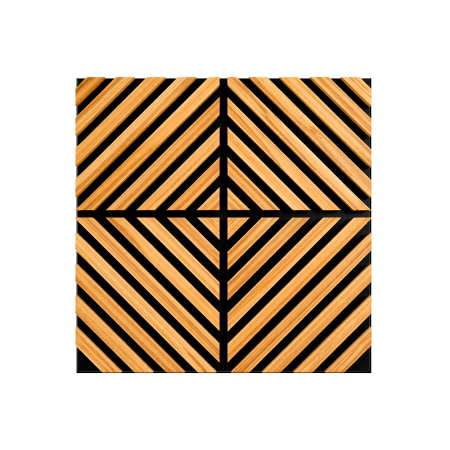 Produse temporar indisponibile - Leziter Panou acustic de perete Deco IX cu aspect de bambus, 60x60x1,8 cm
