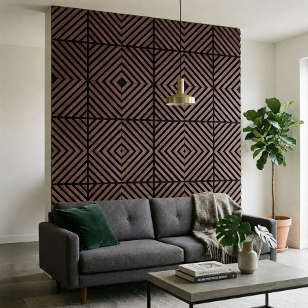 Leziter Panou acustic de perete Deco IX cu aspect de stejar uleiat, 60x60x1,8 cm [1]