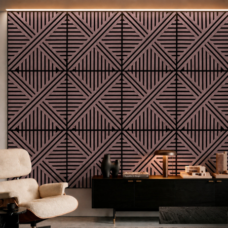 Leziter Panou acustic de perete Deco VI cu aspect de stejar tratat cu ulei, 60x60x1,8 cm [1]
