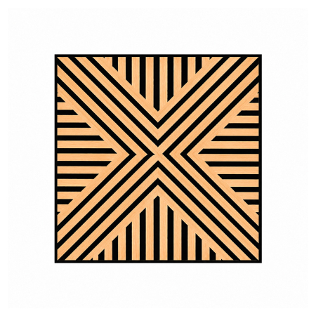 Produse temporar indisponibile - Leziter Panou acustic de perete Deco VII cu aspect de bambus, 60x60x1,8 cm