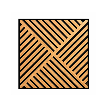 Produse temporar indisponibile - Leziter Panou acustic de perete Deco VIII cu aspect de bambus, 60x60x1,8 cm