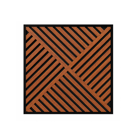 Produse temporar indisponibile - Leziter Panou acustic de perete Deco VIII cu aspect de nuc, 60x60x1,8 cm