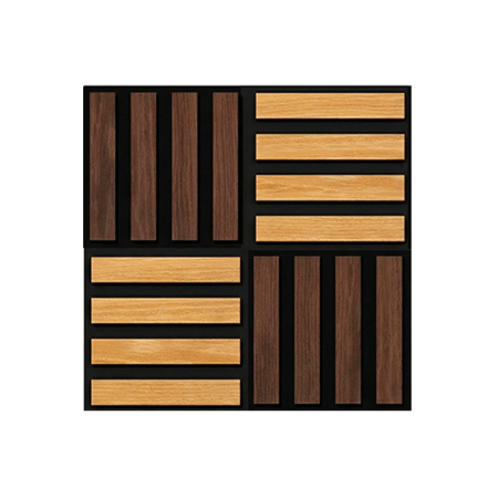 Produse temporar indisponibile - Leziter Panou acustic de perete Deco X cu aspect de bambus, 60x60x1,8 cm