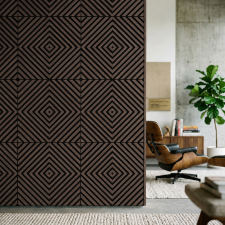 Leziter Panou acustic de perete Deco XI cu aspect de stejar uleiat, 60x60x1,8 cm [1]