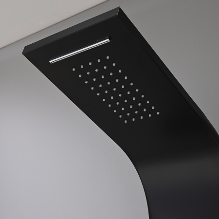 Leziter Panou de duș cu hidromasaj Alegro Black, oțel inoxidabil [6]