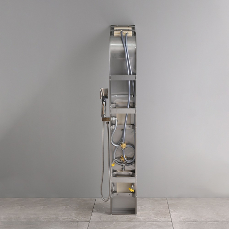 Leziter Panou de duș cu hidromasaj Alegro Silver, oțel inoxidabil [5]