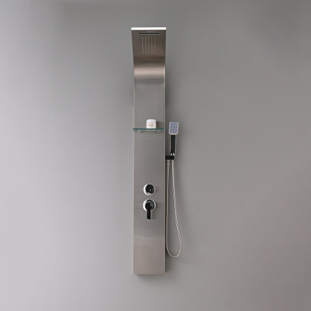 Leziter Panou de duș cu hidromasaj Alegro Silver, oțel inoxidabil [4]