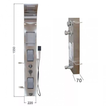 Leziter Panou de duș cu hidromasaj Angel [2]