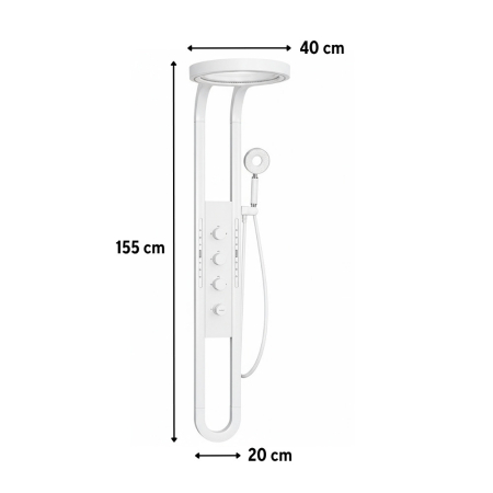 Leziter Panou de duș cu hidromasaj Aquajet [2]