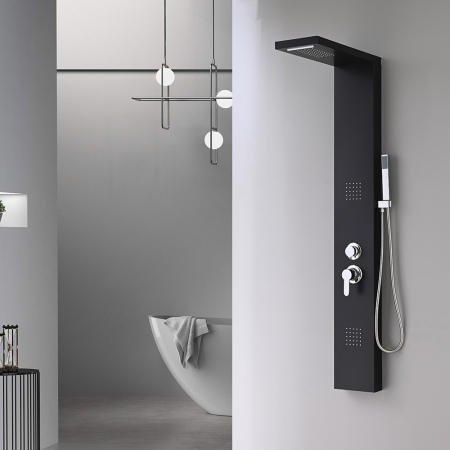 Leziter Panou de duș cu hidromasaj Malaga Black [3]