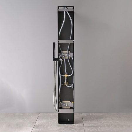 Leziter Panou de duș cu hidromasaj Malaga Black [4]