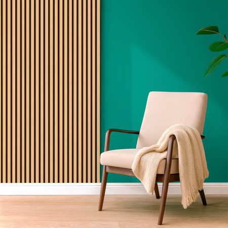 Leziter Panou de perete acustic cu efect de bambus 260x60x1,8 cm [1]