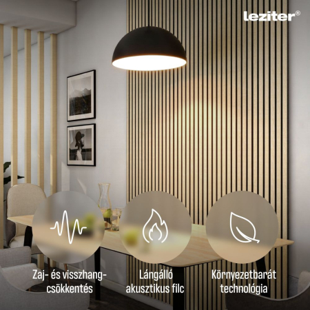 Leziter Panou de perete acustic cu efect de nuc 260x60x1,8 cm [4]