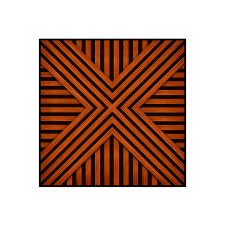 Produse temporar indisponibile - Leziter Panou acustic de perete Deco VII cu aspect de nuc, 60x60x1,8 cm