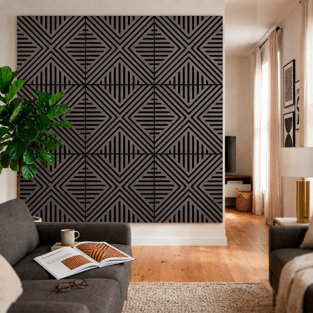 Leziter Panou acustic de perete Deco VII cu aspect de stejar tratat cu ulei, 60x60x1,8 cm [1]