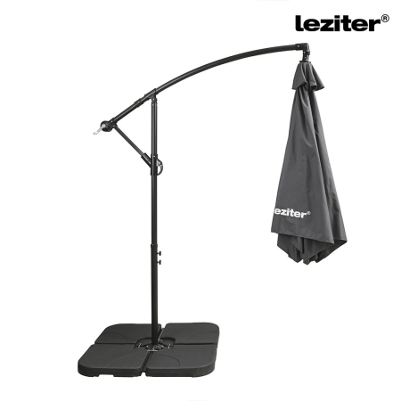 Leziter Parasol de grădină Sunny gri 300 cm [7]