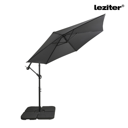 Leziter Parasol de grădină Sunny gri 300 cm [8]