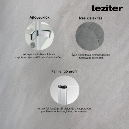 Leziter Paravan de baie Alor 120x140 cm [4]