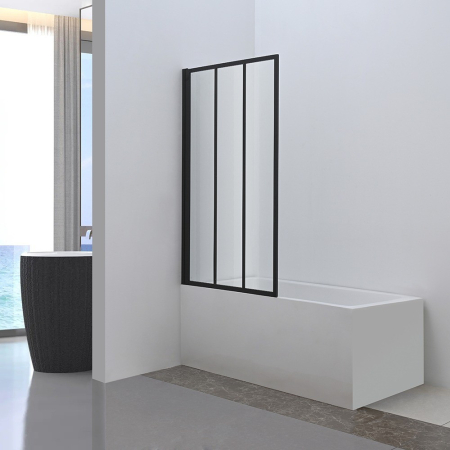 Leziter Paravan de baie Artelo 85x140 cm negru [1]