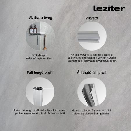 Leziter Paravan de cadă Nevada 135x140 cm [3]