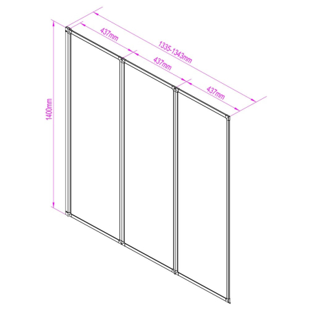 Leziter Paravan de cadă Nevada 135x140 cm [2]