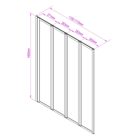 Leziter Paravan de cadă Tribeca 110x140 cm [2]