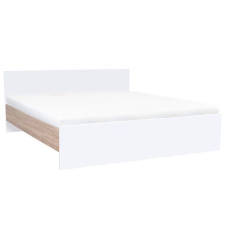 Pat dublu - Leziter Pat dublu Miami fără cadru 180x200 cm alb-stejar sonoma