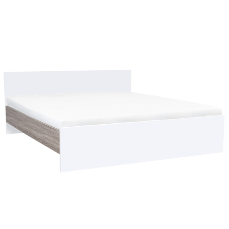 Pat dublu - Leziter Pat dublu Miami fără cadru 180x200 cm alb-stejar York