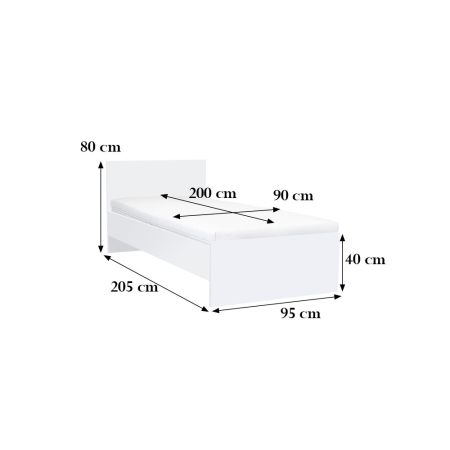 Leziter Pat single Miami 90x200 cm alb-alb [2]