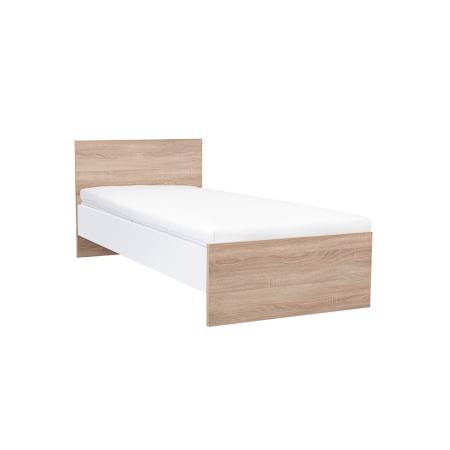 Pat simplu - Leziter Pat single Miami 90x200 cm stejar sonoma-alb