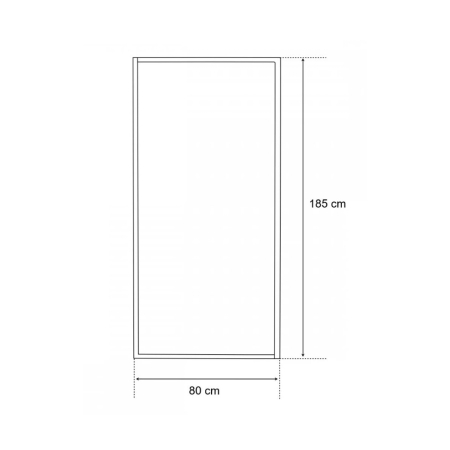 Leziter Perete de duș 80x185 cm [2]