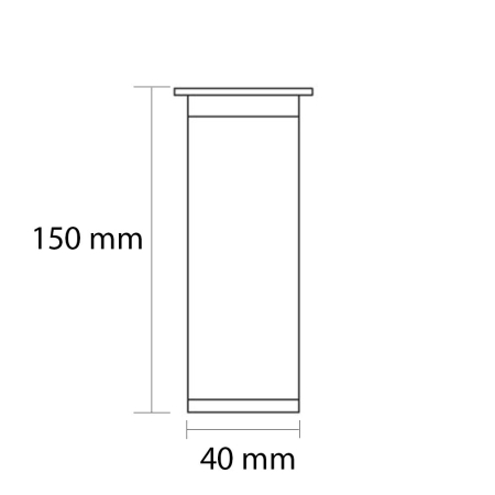 Leziter Picior de mobilier Uni 150 mm argintiu [2]