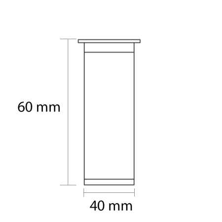 Leziter Picior de mobilier Uni 60 mm negru [2]