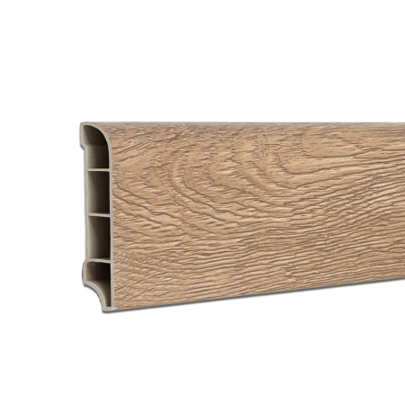 Leziter Plintă de podea din vinil SPC, stejar Adler, 2400x60x12 mm [0]