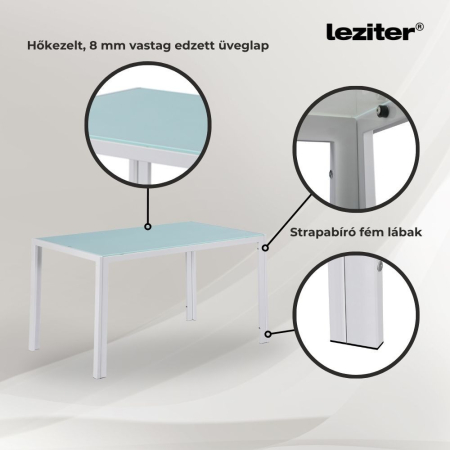 Leziter Portland 4+1 set de sufragerie negru [4]