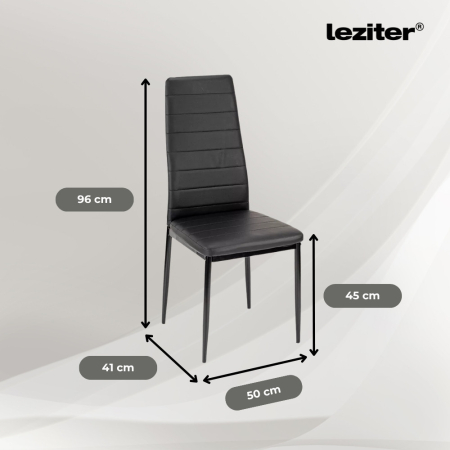 Leziter Portland 4+1 set de sufragerie negru [3]